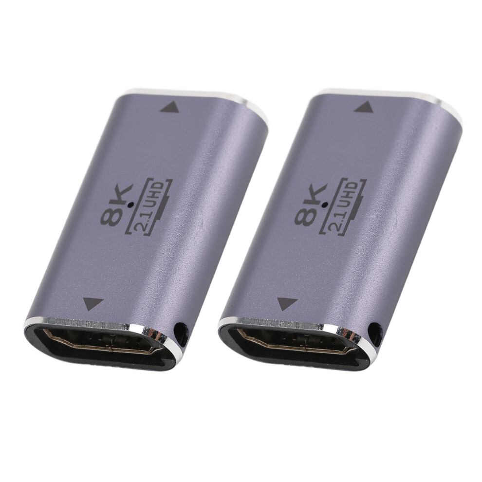 2Pcs 8K Aluminum Hd Multimedia Interface Female To Female Adapter For Hdtv & Projectors 7901388174266