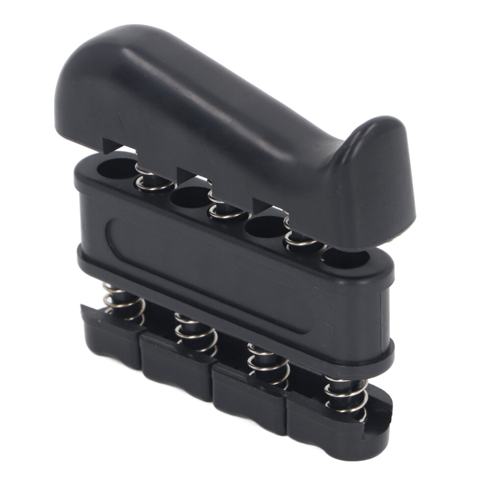 Black 4Pcs 7Lb Adjustable Finger Strengtheners For Musicians,