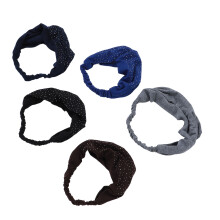 5er-Pack breite Strass-Stirnbänder, 6,7 x 10,2 Zoll, gemischt