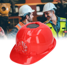 Solar-ventilatorischer Schutzhelm – Belüfteter Sicherheitshelm, 500g, Rot, Verstellbar