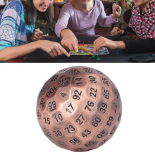 Heavy Bright Copper Metal Polyhedral Dice 100 Sides for RPG, 5cm