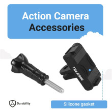 TELESIN Magnetic Two Claw Adapter Action Camera ZubehöR für OSMO Action 3 Adapter