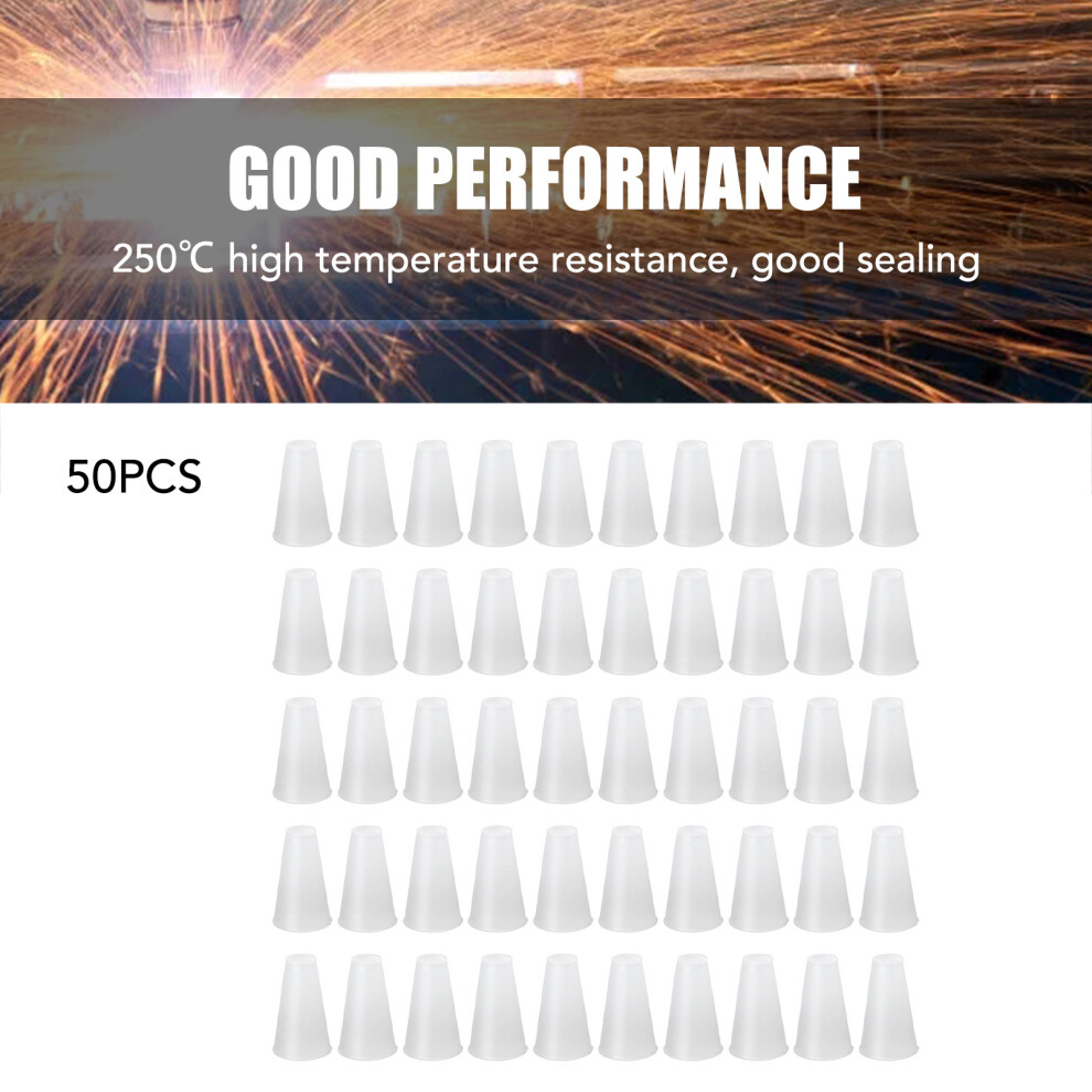 50pc Tapered Silicone Stoppers High Temp