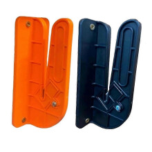 Wall Mounted Cloth Cutter 2-Pack, Plastic Black Orange, Multi-Material Fabric Twine Cutter for Home Workshop Use