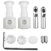 Kit de Parafusos para Fixação de Sanitário de Parede 1 Par Plastico e Aço Inoxidável 7x4cm Branco Fixação Segura em Parede