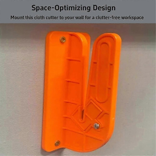 Wall Mounted Cloth Cutter 2-Pack, Plastic Black Orange, Multi-Material Fabric Twine Cutter for Home Workshop Use 1