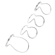 Metall-Schmetterlings-Gitarrengleitschläger 4 Stück Silber-Finish Bequemes Tragen für Musiker