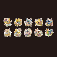 30pcs Scrapbook Stickers - Vintage Foil Stamping