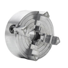 4-Jaw Self-Centering Chuck, High Carbon Steel, Zinc Alloy, for Wood Lathe, M12x1 Thread, Compact Machine Tool Chuck