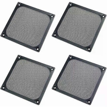120mm PC Fan Dust Filter compatible with Standard Case Fans, 8-Pack Black Aluminium Alloy Stainless Steel Mesh