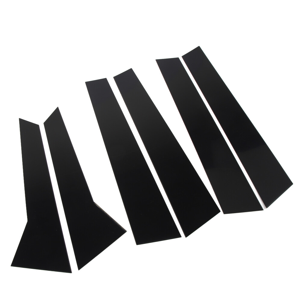 Glossy B Pillar Trim 6Pcs Macan 95B Black 7293282097162