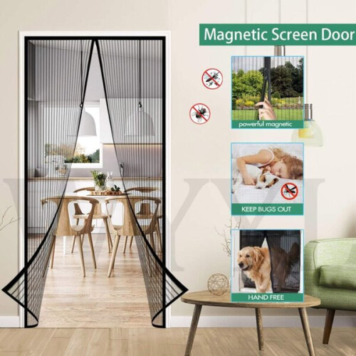 Magnetic Screen Net with 1mm Dense Mesh, Mosquito Proof and Automatic Closure for Doors and Windows 1
