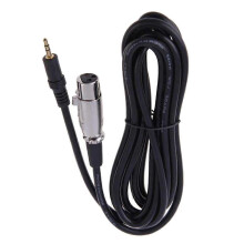 Cabo 3,5mm para XLR 2,5m Compatível com Equipamentos de Áudio, Conectores Dourados Cobre Sem Oxigênio para Microfones, Mescladores