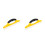 2Pcs Ergonomic Silicone Squeegee for Car Windows Yellow 5