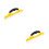 2Pcs Ergonomic Silicone Squeegee for Car Windows Yellow 6