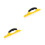 2Pcs Ergonomic Silicone Squeegee for Car Windows Yellow 7