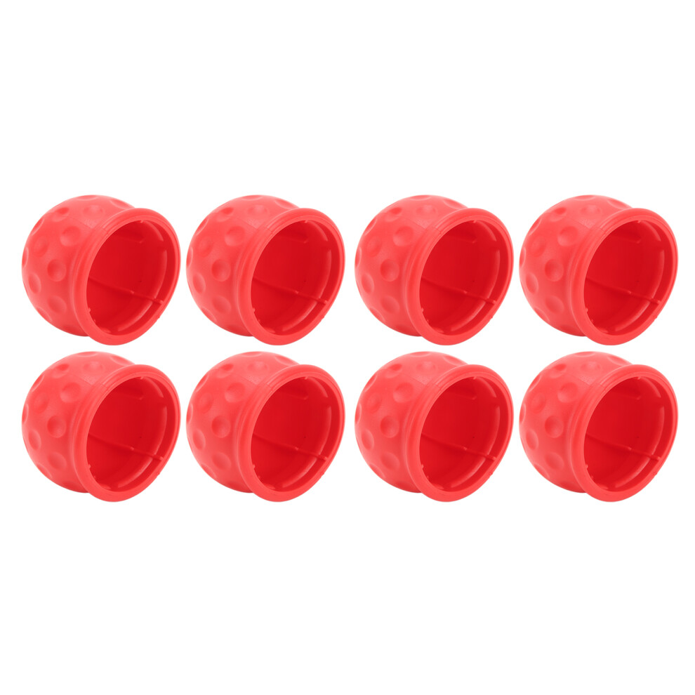 8Pcs 50Mm Soft Pvc Tent Trailer Tow Ball Covers For Rv Caravan Truck Red 4631388176887