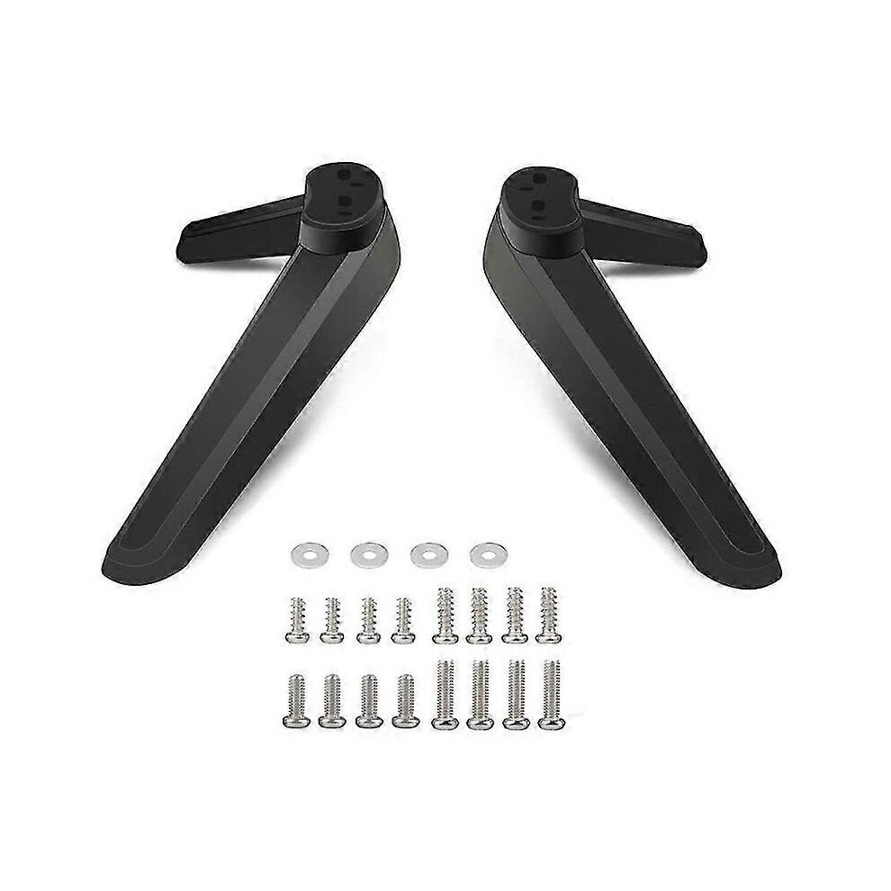 Universal Tv Base Stand For 17Mm-20Mm Mounting Holes, Plastic And Metal Bracket, Stable Tabletop Support Black 6901508309975