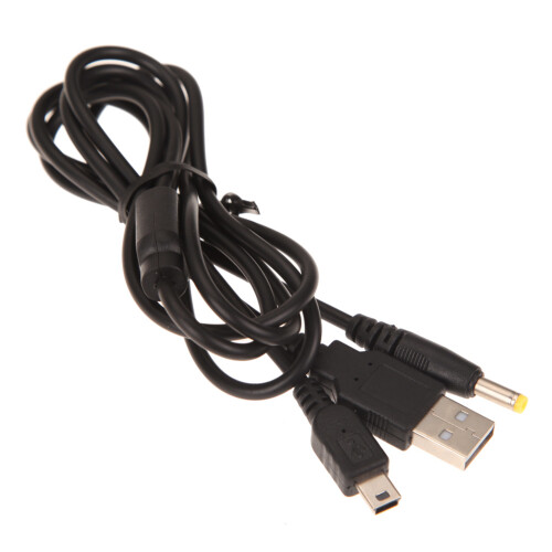 1.2m Data Transfer Cable Game Console Accessories 2 in 1 Data Charge Cable Replacement Lightweight for Sony PSP 2000 3000 1