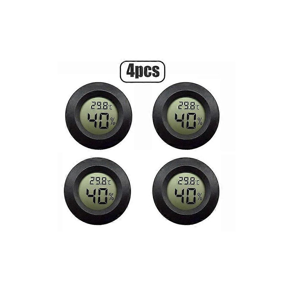 Mini Lcd Thermometer Hygrometer, Round Abs Plastic Housing For Indoor Use, Digital Display With Temperature Range -50C To 70C Humidity 10-99% Rh 6901508305359