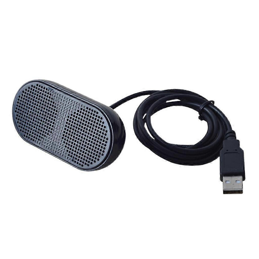 Usb Speaker Compatible With Laptop Pc, Portable 2.0 Stereo With Noise Cancelling Microphone, Compact Multimedia Speakers (Black) Black 6901508300743