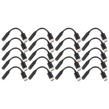USB-C to 3.5mm Headphone Adapter 20-Pack, Black, Compatible with Moto Z LeEco Le 2 Series, Audio Jack Converter for Type-C Phones