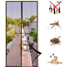 Tela Magnética com Malha Densa de 1mm, Protetora contra Mosquitos e Fechamento Automático para Portas e Janelas