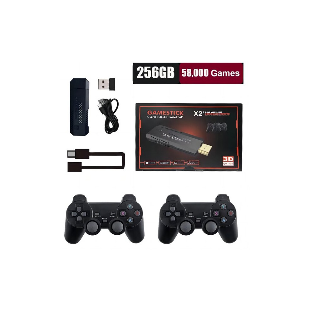 Hdmi Game Console Stick With 4K Ultra Hd 256Gb Storage Compatible With N64, Psp, Ps1, Gba 6901508325982