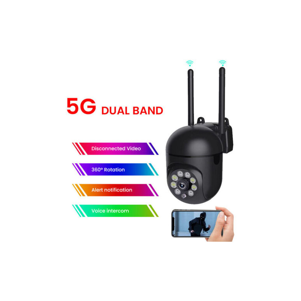 Security Camera With 355 Rotation, 1080P, Infrared Night Vision Human Detection For Home Surveillance, Dual-Band Wifi 6901508329386