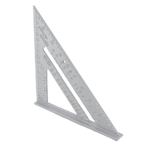 7in Aluminum Rafter Square, Multifunctional Carpenter Tool, Silver 1