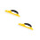 2Pcs Ergonomic Silicone Squeegee for Car Windows Yellow 1