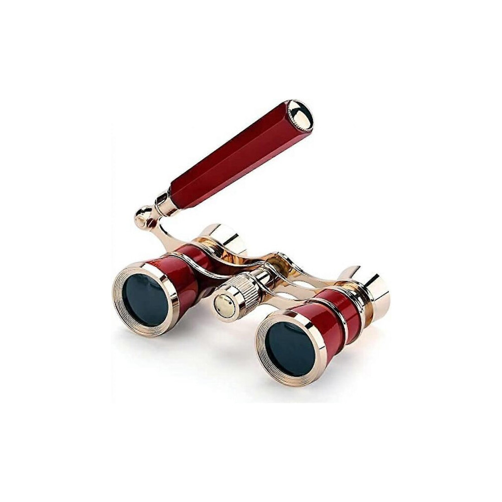 Opera Binoculars 3X Magnification 25Mm Lens Metal Body For Theatre Concerts Gold 6901508317680