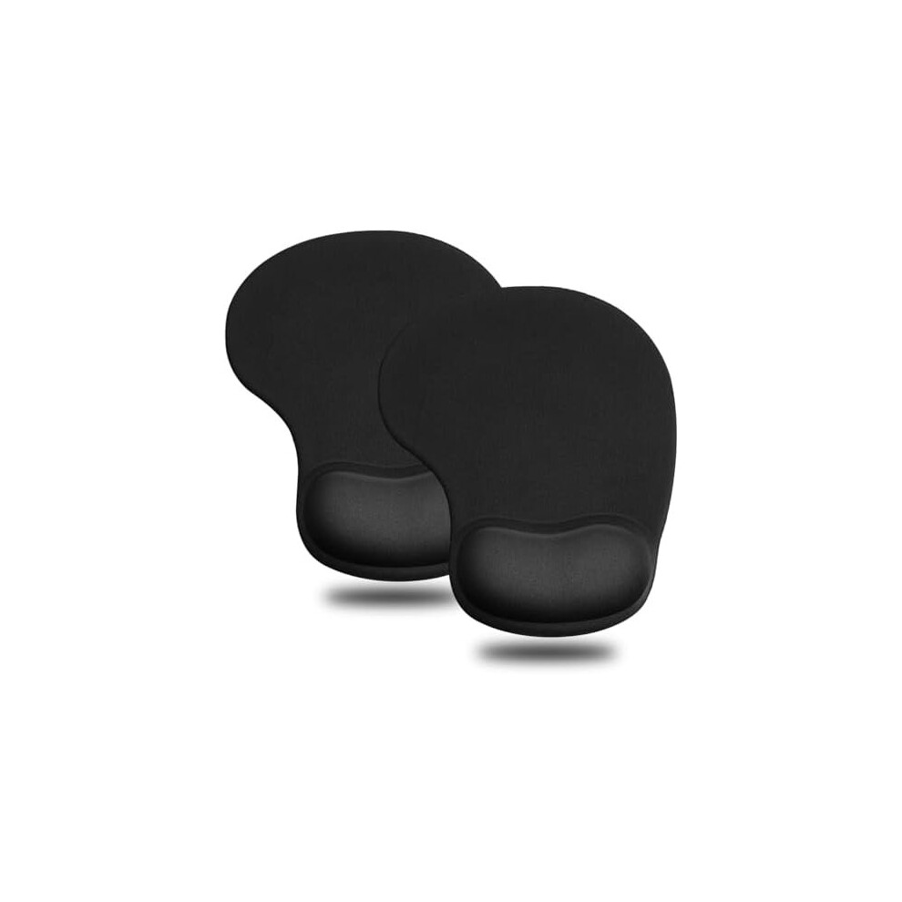 Ergonomic Mouse Pad With Gel Wrist Rest, 2-Pack Non-Slip Pu Base And Lycra Fabric Surface 6901508330207