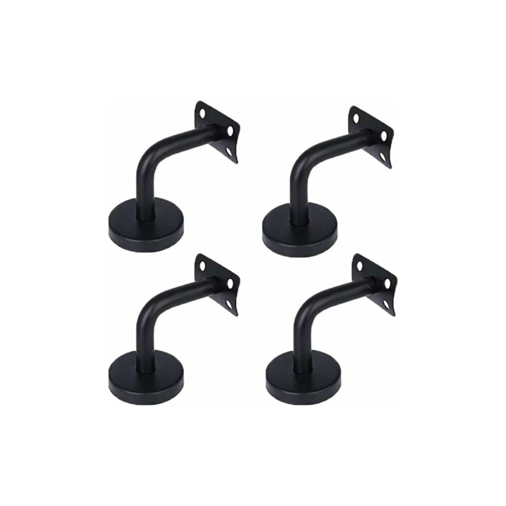 Handrail Bracket 60X60mm 4-Pack, Stainless Steel With Black Coating For Staircase And Corridor Installation 6901508328198