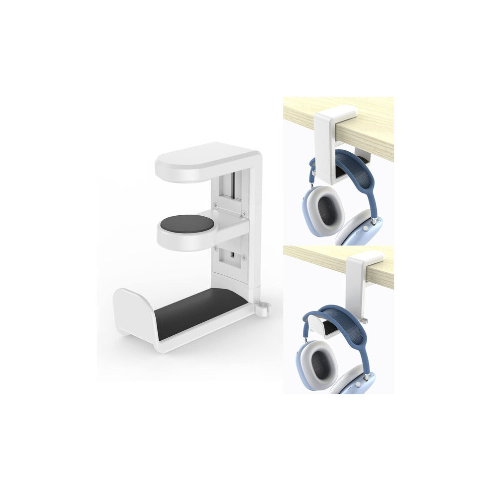 Headphone Stand Under Desk Mount With 360 Degree Rotation, Compatible With Most Headphones, Cable Management Adjustable Clip 6901508325692