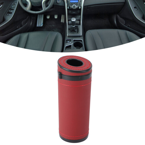 Autotaschentuchhalter rotes Leder Wolfram-Stahl 2