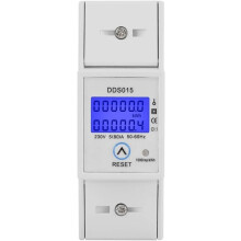 Eenfasige energiemeter 5-80 A 230 V met LCD-display voor DIN-railmontage in huis