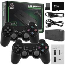 Console per videogiochi retrò compatibile con TV 4K HD, con 2 controller wireless e 32 GB/64 GB/128 GB di memoria per proiettore TV.