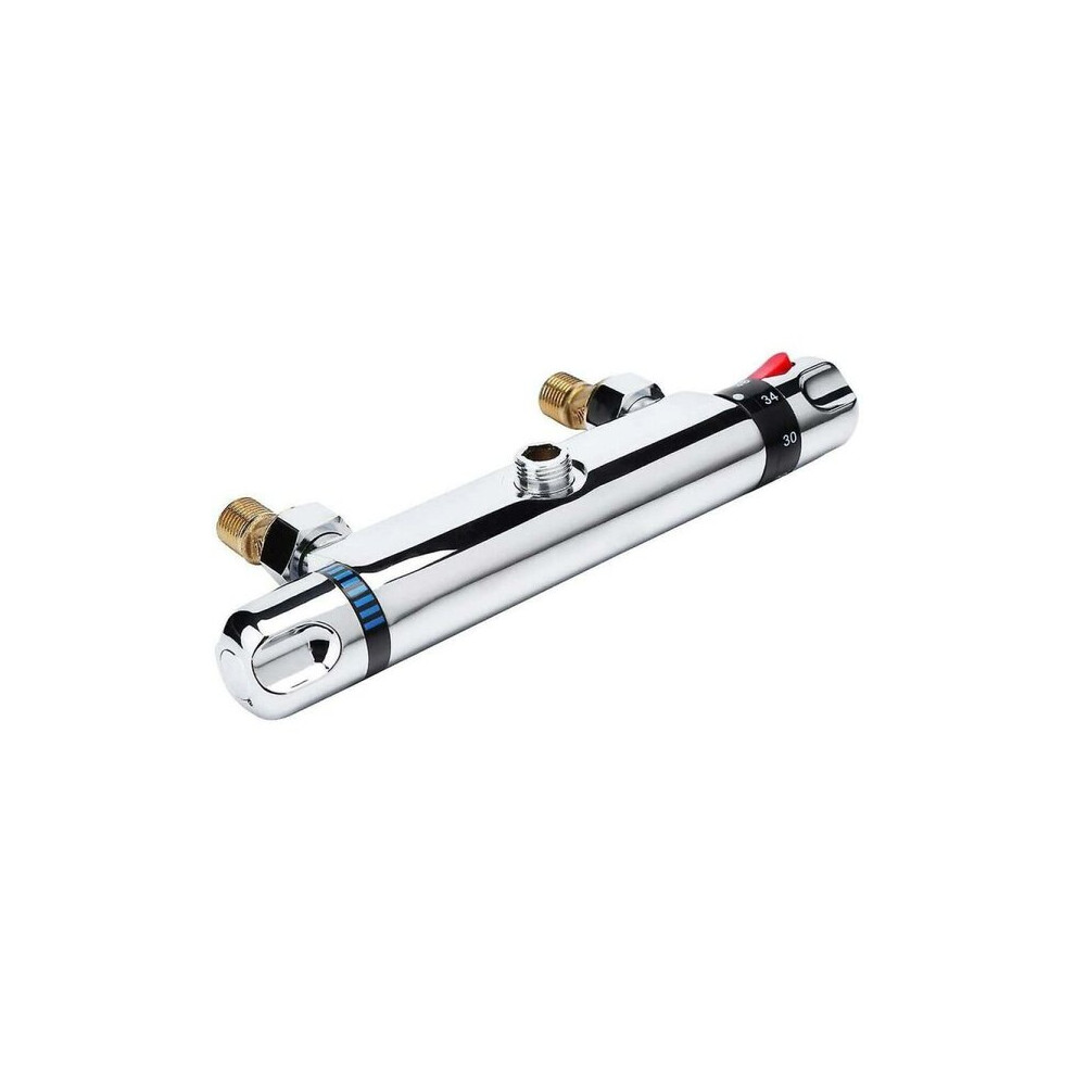 Thermostatic Shower Mixer Tap - Copper Body With Anti-Backflow Valve 38C Safety Limit, Chrome Bathroom Fitting 6901508329676