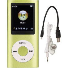 MP3 Player with Lossless Sound Quality, Portable Compact Design and Aux Connection for Personal Music Playback