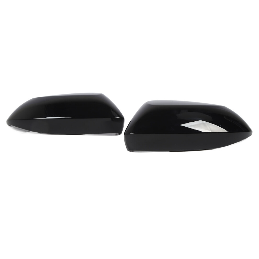 Pair Rearview Side Mirror Cover For Toyota Corolla 2019-2022 Glossy Black 9381388177586