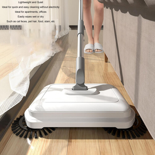 Multi Purpose Hand Push Sweeper Manual Floor Cleaner, PP PET, 671g 1
