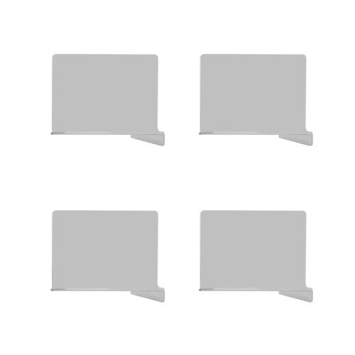 4 pezzi divisori trasparenti per scaffali, 23,7 x 30 x 3 cm, set 2