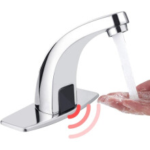 Sensor Faucet, Infrared Touchless Tap for Water and Energy Saving, DC Powered with 4 AA Batteries, for Home and Commercial Use