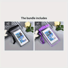 Universal Dry Bag Compatible with All Smartphones, Fluorescent Waterproof Pouch for Outdoor Swimming and Water Activities