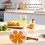 Felt Pot Pan Stacking Pads 12 Pcs - Kitchen Divider Separators Non-Slip Orange 8