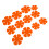 Felt Pot Pan Stacking Pads 12 Pcs - Kitchen Divider Separators Non-Slip Orange 15