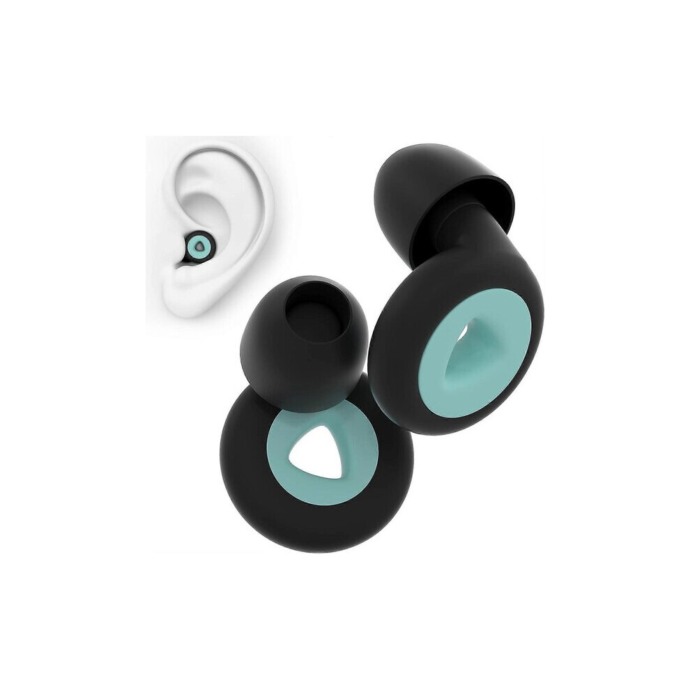 Sleep Earplugs Reusable Silicone 27dB Noise Reduction Ergonomic for Sleep, Work, Study 3 Sizes Included Washable