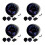 4Pcs Universal Car Tachometer with Backlight and Shift Light Black ABS 7