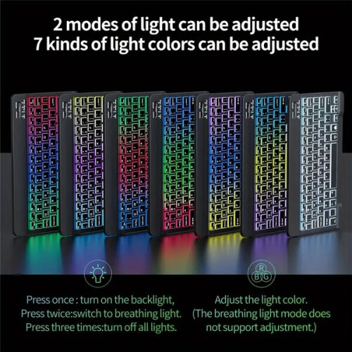Wireless Keyboard and Mouse Set Compatible with Windows Android iOS Devices, Backlit, Ultra-Slim Design, Bluetooth for Work and Entertainment 1